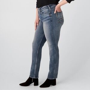 Silver Jeans Suki Straight md wsh blu jns SZ 22 classic casual
